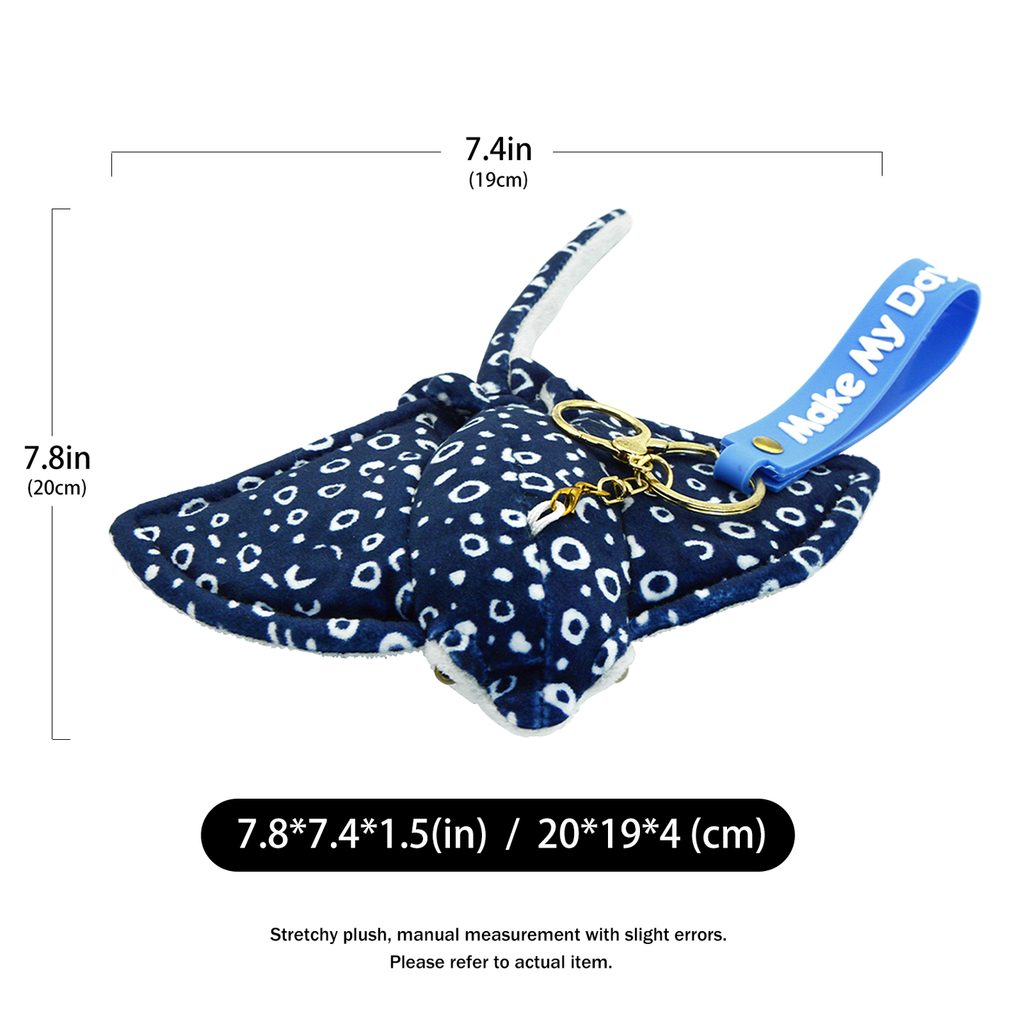 Ocean series toys 20cm simulation devil fish plush pendant filling cute toys