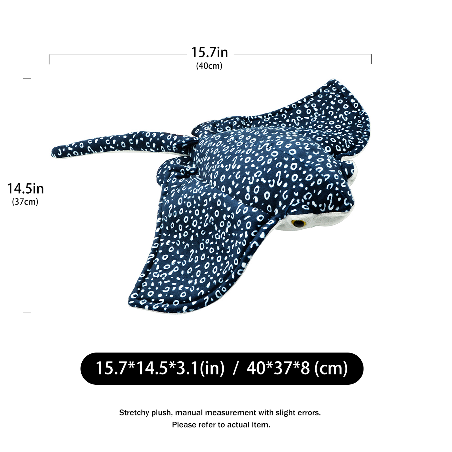 Ocean Series 42cm Devil's Fish Simulation Plush Toy Filling Type Healing Doll Ornament