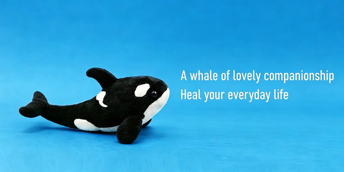 Realistic orca plush guide for ocean-animal collectors
