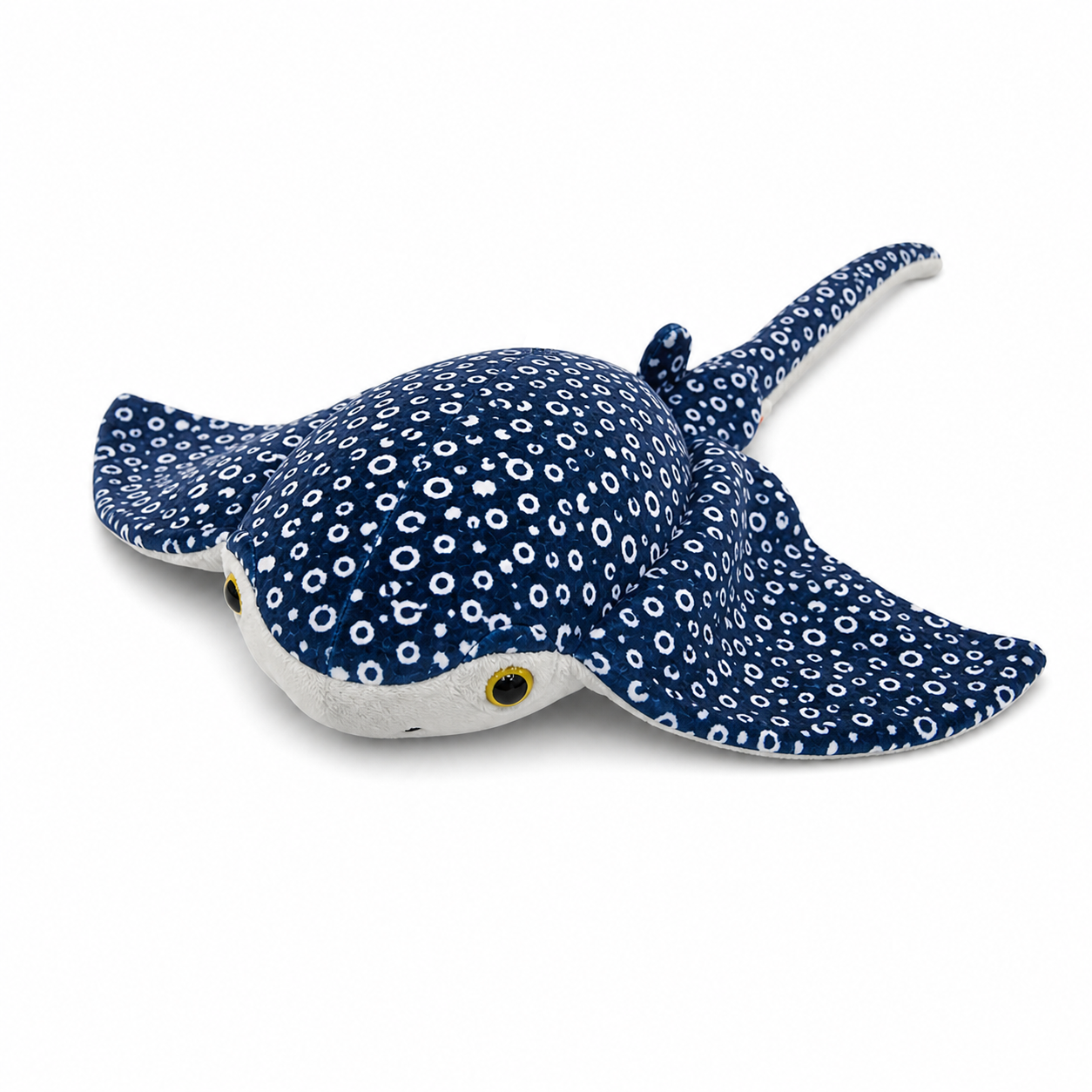 Spotted eagle ray plush three-quarter product view