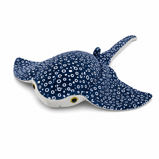 Spotted eagle ray plush three-quarter product view