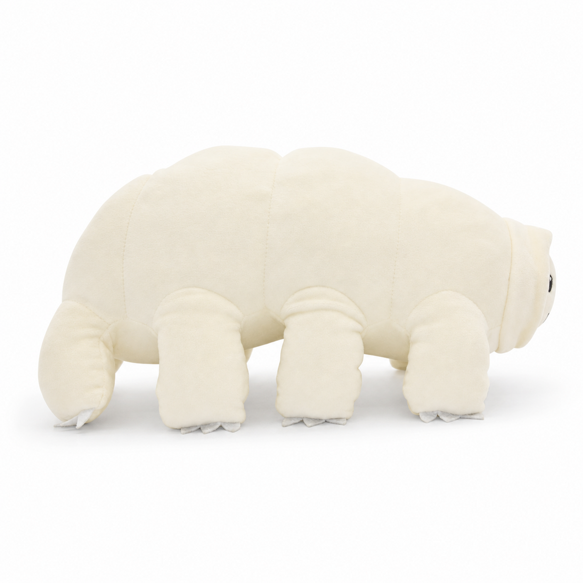 Tardigrade plush side view showing eight soft legs