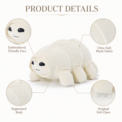 Soft fabric texture of the tardigrade plush toy