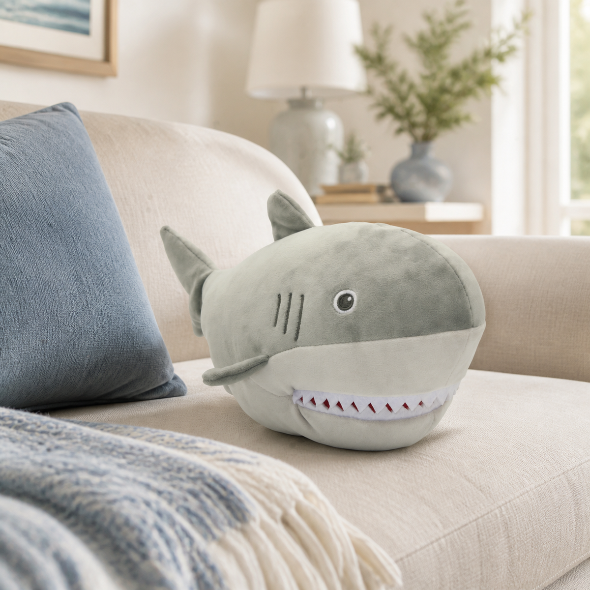 Shark hand puppet used for imaginative play