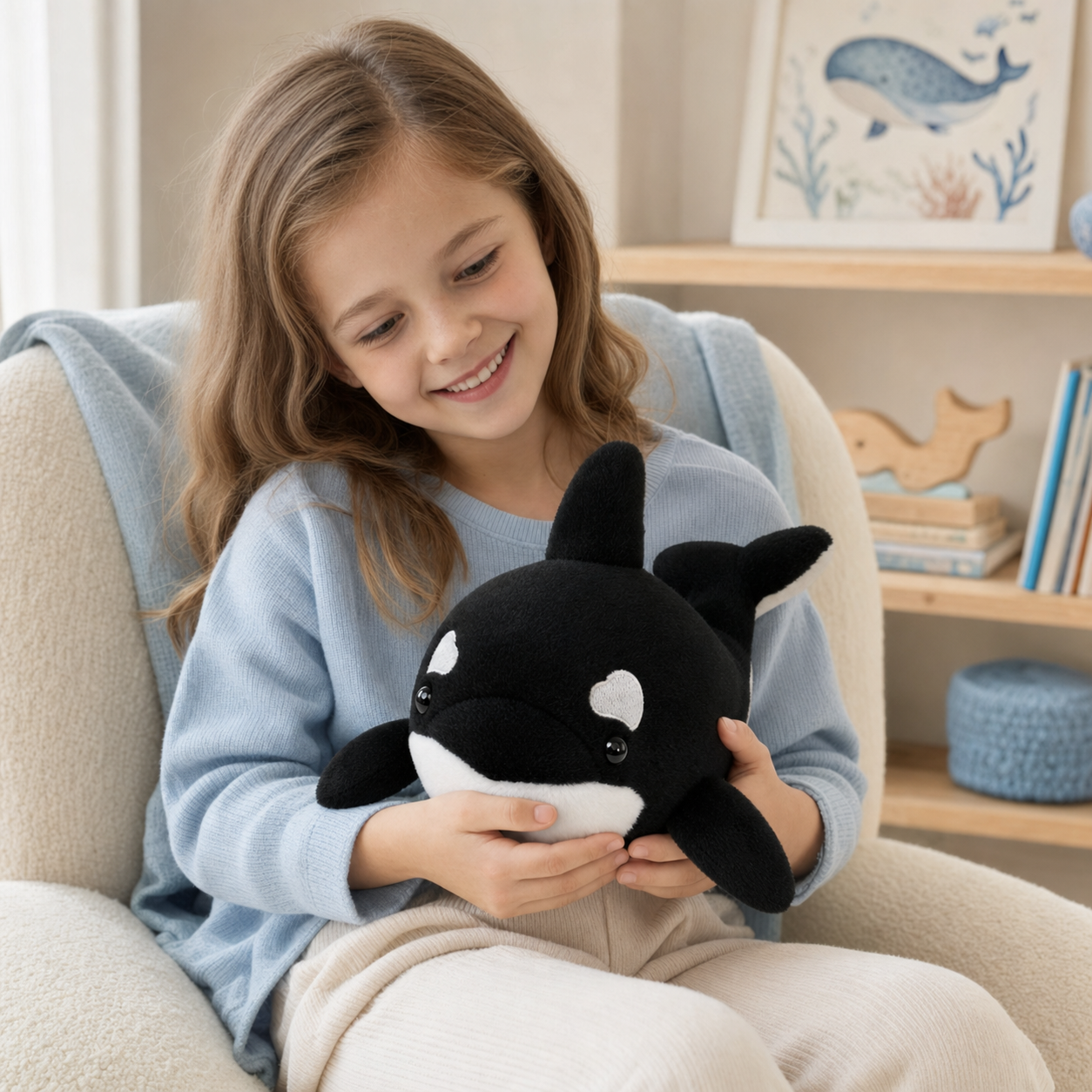 Hzboo Realistischer Orca-Plüsch – 29 cm / 11.4 in