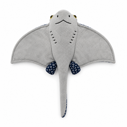 Spotted eagle ray plush white underside view