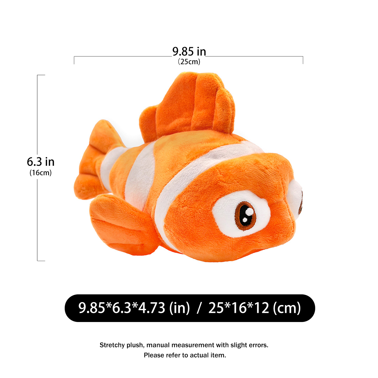 Hzboo 25cm Clownfish Plush Doll