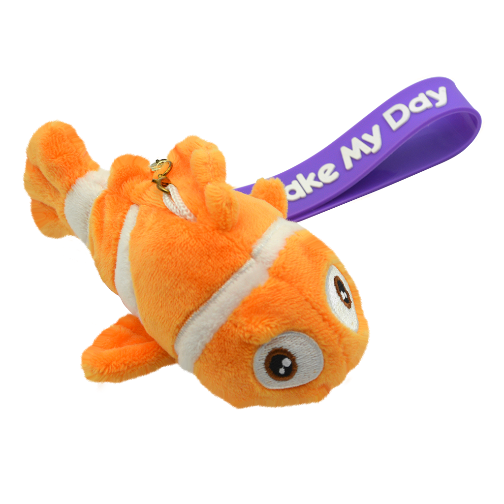 12cm ocean series plush toy Hzboo clownfish yellow underwater simulation animal filled plush toy keychain