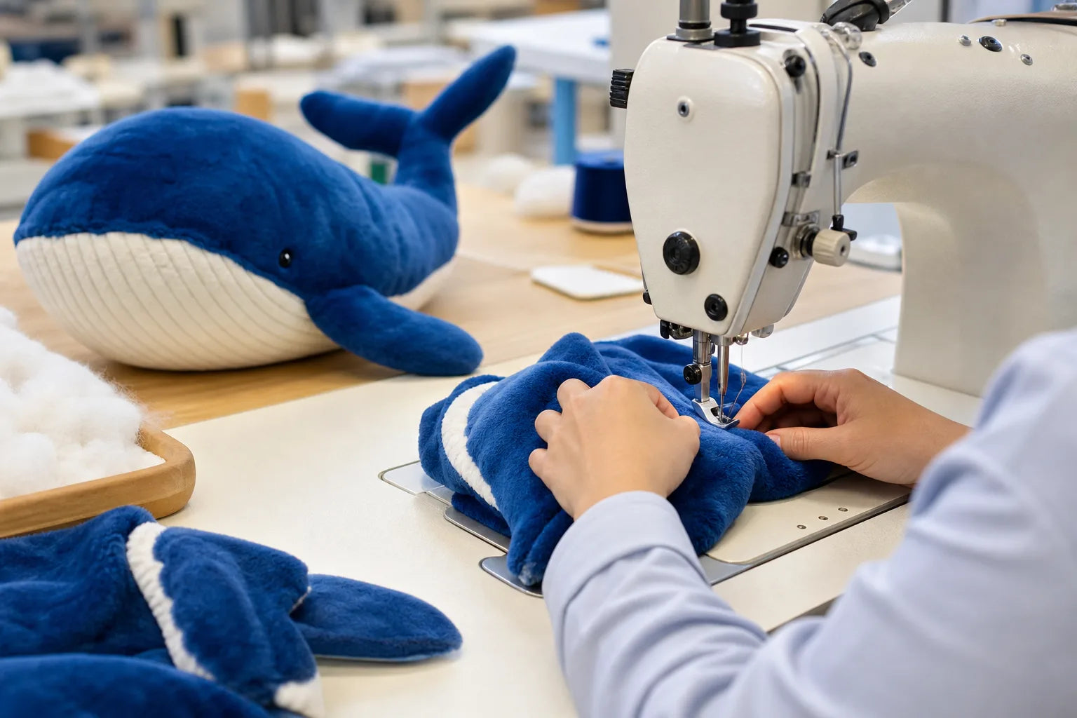Ocean plush sewing and assembly process